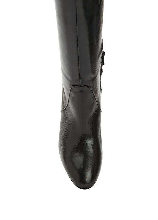 Siyah Kadın Deri Çizme - Görsel 5