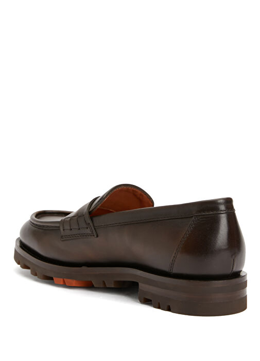 Koyu Kahverengi Erkek Deri Loafer - Görsel 4