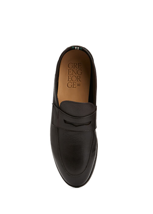 Koyu Kahverengi Erkek Deri Loafer - Görsel 5