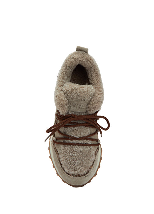 Vizon Kadın Süet Sneaker - Görsel 5