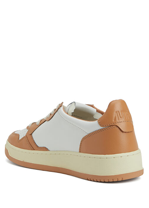 Turuncu Beyaz Erkek Deri Sneaker - Görsel 4