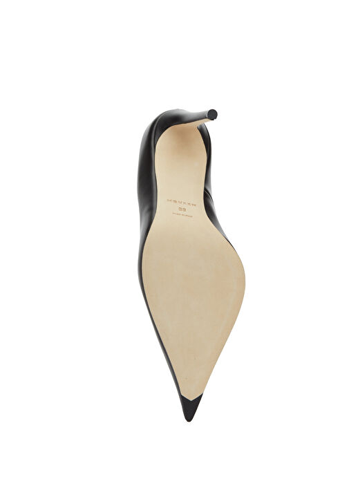 Siyah Deri Stiletto - Görsel 6