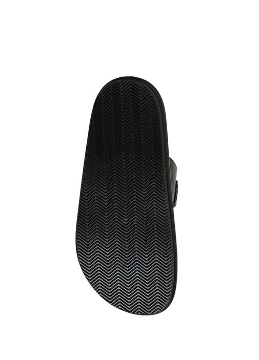 Siyah Logo Detaylı Kadın Deri Terlik - Görsel 6