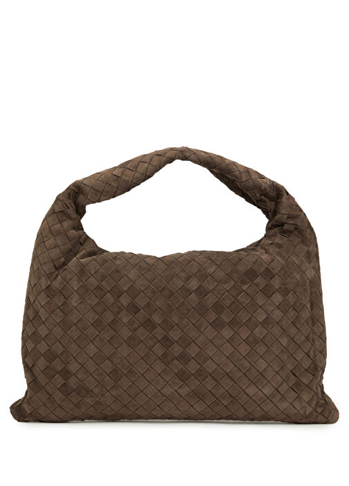 Hop Medium Koyu Kahverengi Kadın Süet Çanta