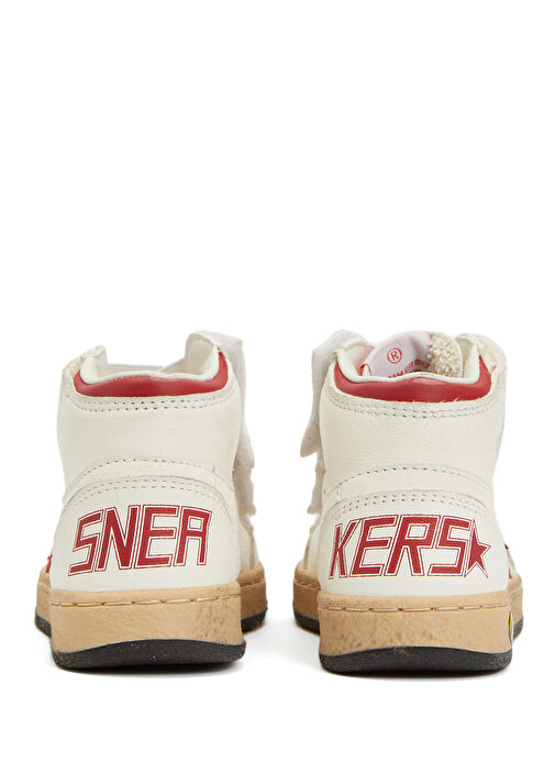 Sky-Star Beyaz Kırmızı Unisex Bebek Deri Sneaker - Görsel 5