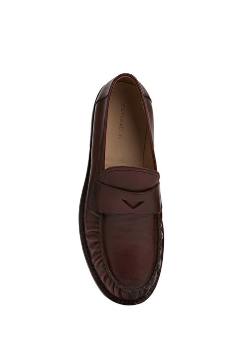 Bordo Erkek Deri Loafer - Görsel 5
