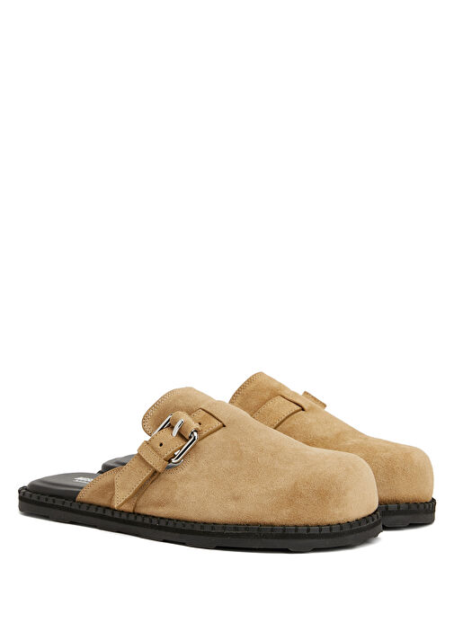 Bej Kadın Deri Terlik - Görsel 3