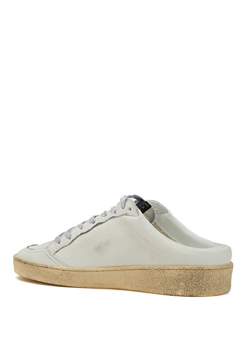Ball Star Sabots Pembe Beyaz Kadın Deri Sneaker - Görsel 4
