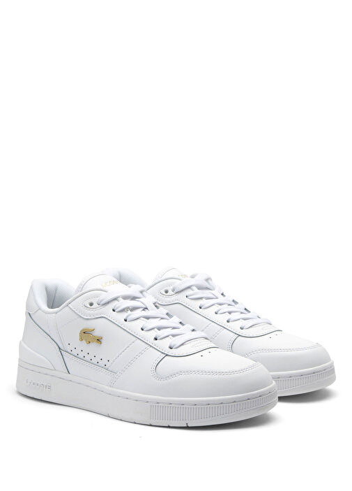 Lacoste BEYAZ-216 Kadın T-Clip Set Beyaz Deri Kadın Sneaker