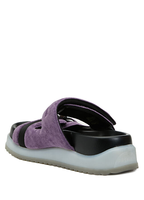 Lila Kadın Deri Terlik - Görsel 4