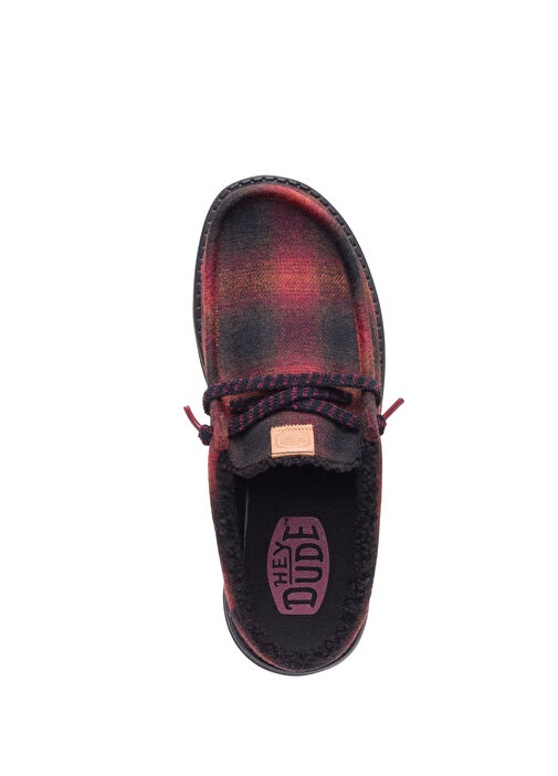 Wally Kırmızı Siyah Ekose Desenli Erkek Terlik - Görsel 7
