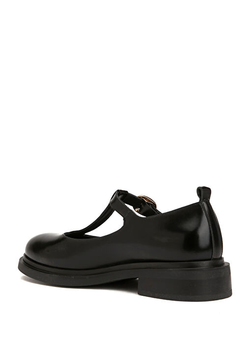 Siyah Kadın Deri Ayakkabı - Görsel 4