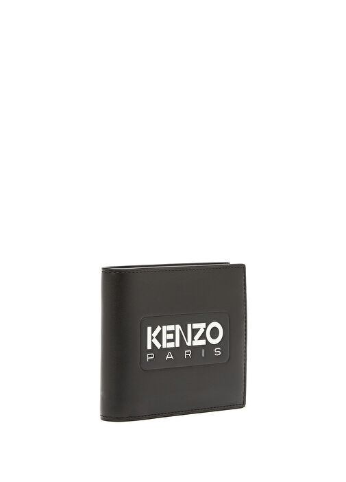 Kenzo - Siyah Logolu Erkek Deri Cüzdan - Siyah