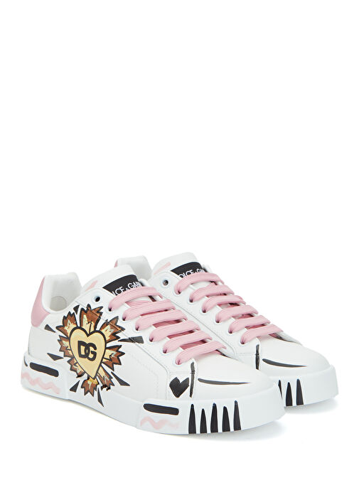 Portofino Beyaz Kadın Deri Sneaker - Görsel 3