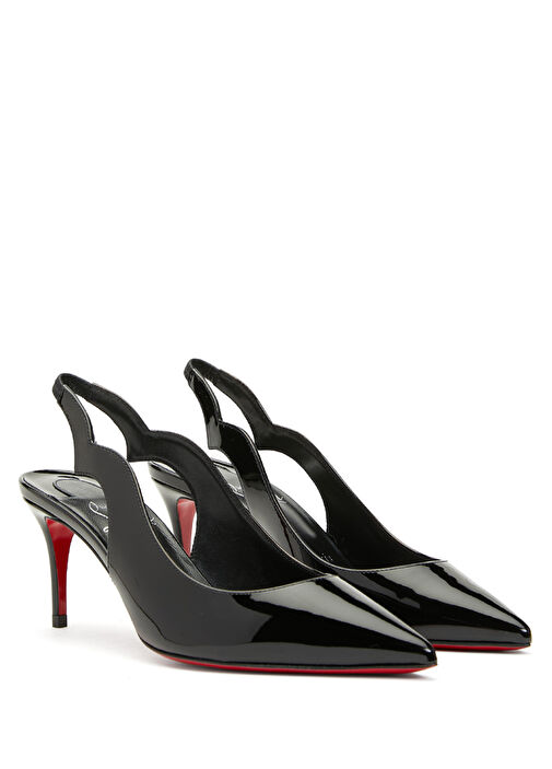Christian Louboutin Siyah Kadın Hot Chick Sling Siyah Deri Topuklu