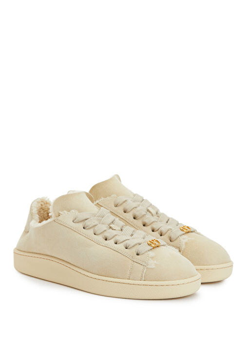 Royco Ekru Kadın Deri Sneaker - Görsel 3