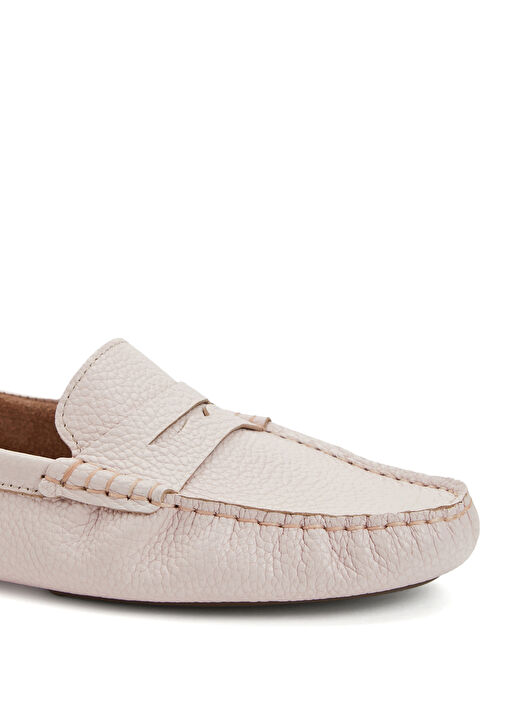 Toz Pembe Kadın Deri Loafer - Görsel 7