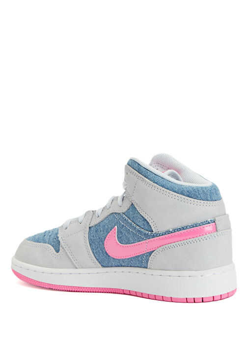 Air Jordan 1 Mavi Çocuk Denim Sneaker - Görsel 4