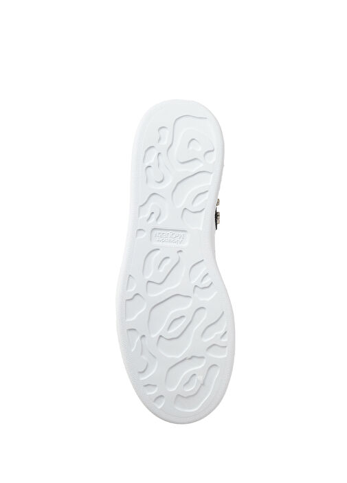 Oversized Beyaz Kadın Deri Sneaker - Görsel 6