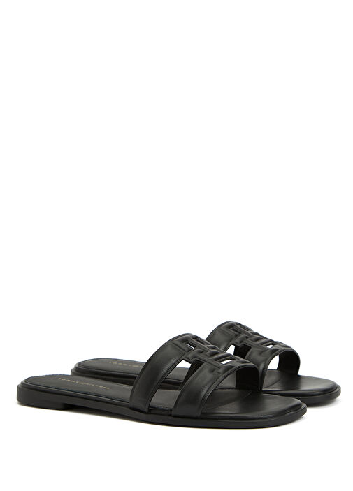 Siyah Kadın Deri Terlik - Görsel 3