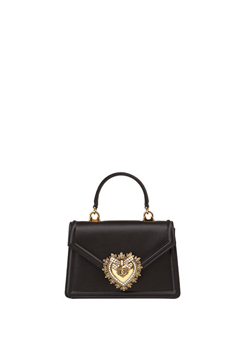 Dolce&Gabbana - Devotion Siyah Kadın Deri Omuz Çantası - Siyah