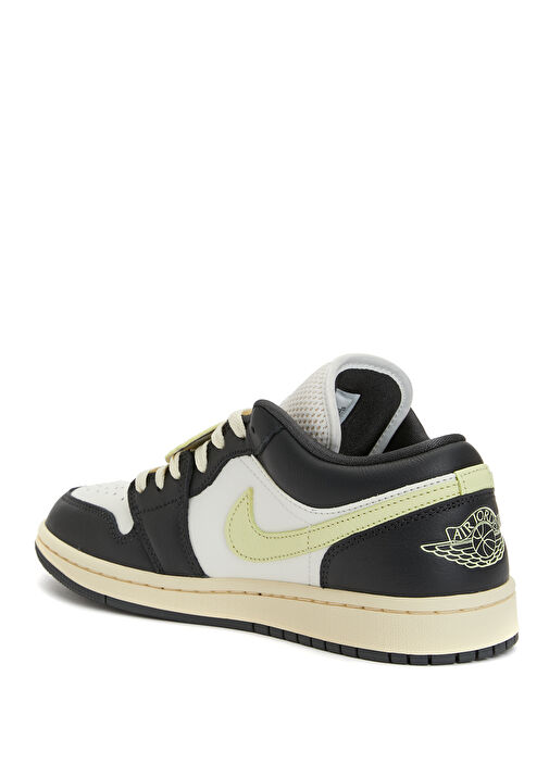 Air Jordan 1 Siyah Gri Kadın Deri Sneaker - Görsel 4