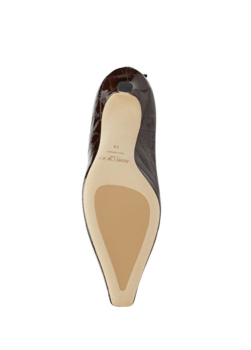 Agathe Kahverengi Krokodil Dokulu Deri Çizme - Görsel 6