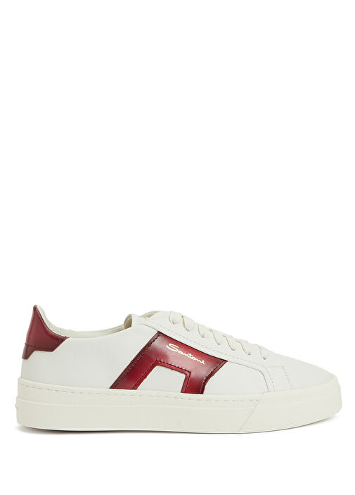 Kırmızı Beyaz Erkek Deri Sneaker - Görsel 2