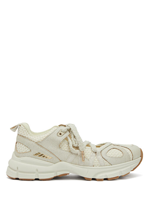 Marathon Ballet Kırık Beyaz Kadın Deri Sneaker - Görsel 2