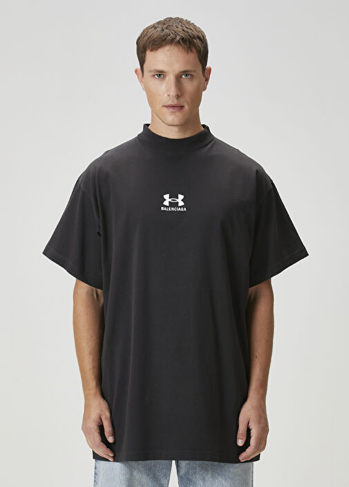 Black Balenciaga Black Men X Under Armour Black Oversized T