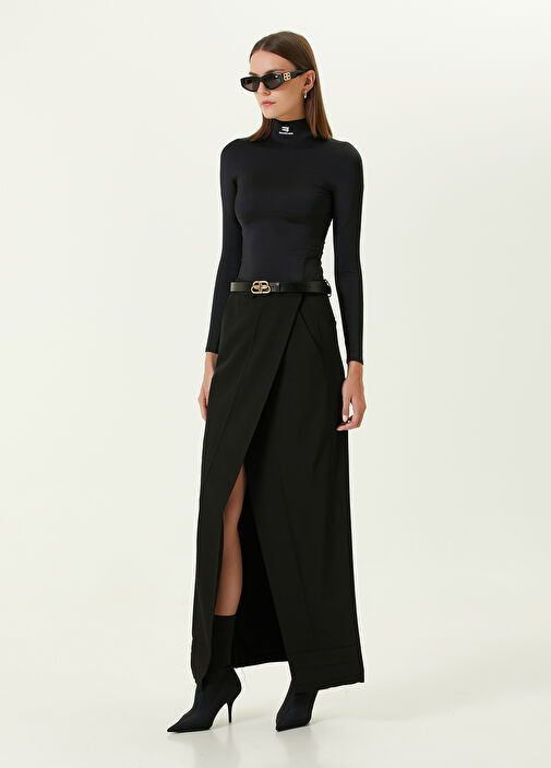 スカート BALENCIAGA SS24 Long wool skirt (773547TPT24 1000) BALENCIAGA Wool maxi skirt | NET-A-PORTER