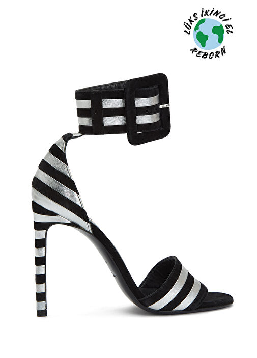 Beymen Reborn Beymen Reborn Siyah Gümüş Saint Laurent Topuklu Ayakkabı Beymen'de! Siyah Gümüş - 2. görsel