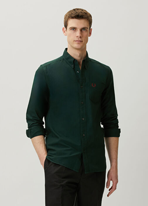 green velvet dress shirt Fred Perry Green Men Green Oxford 1936807 dress_length:Mini Dresses