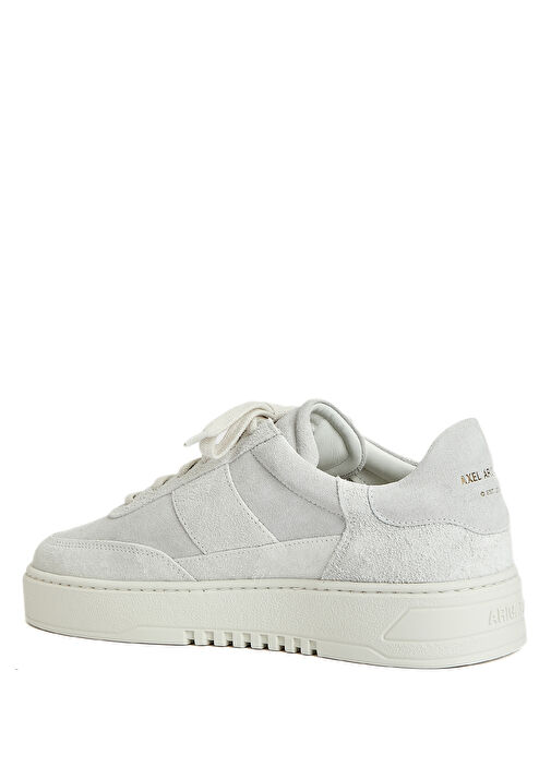 Açık Gri Erkek Deri Sneaker - Görsel 4