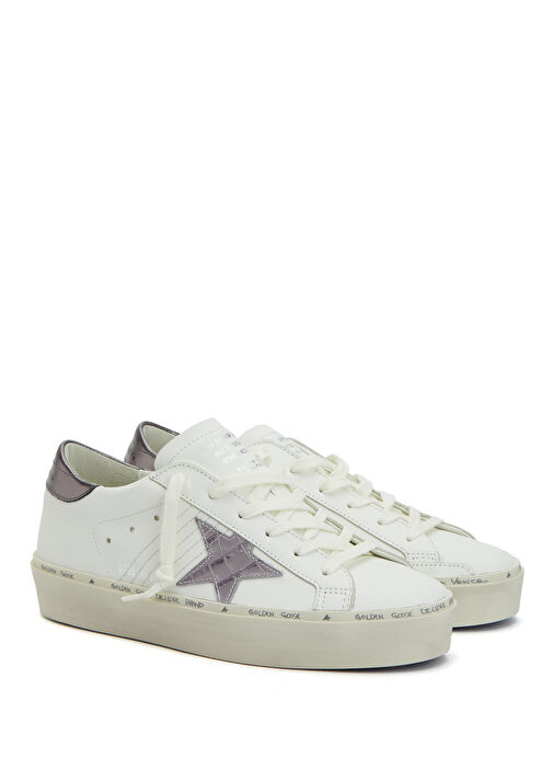 Hı Star Beyaz Kadın Deri Sneaker - Görsel 3