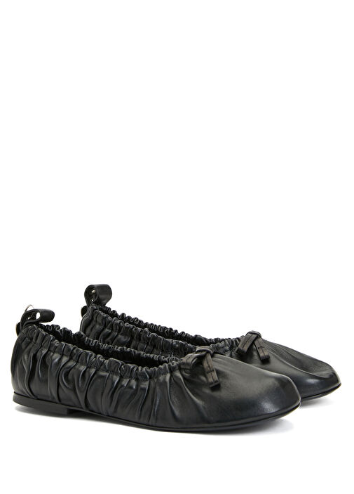 Siyah Kadın Deri Babet - Görsel 3