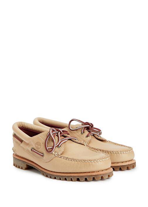 Authentic Bej Kadın Deri Loafer - Görsel 3