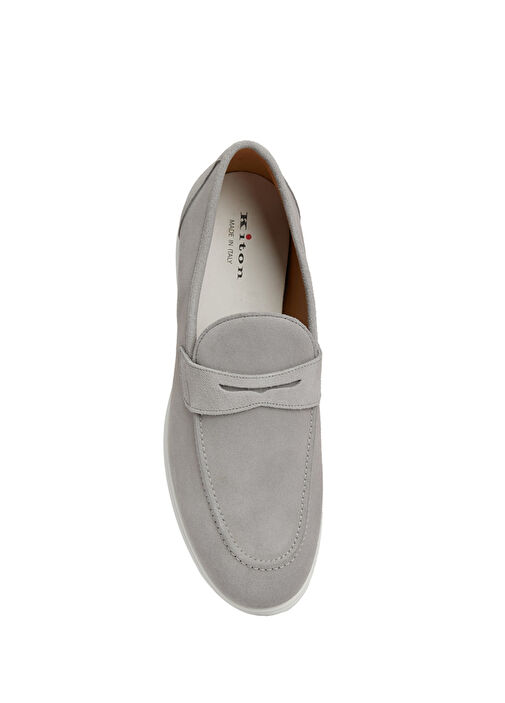 Açık Gri Erkek Deri Loafer - Görsel 5