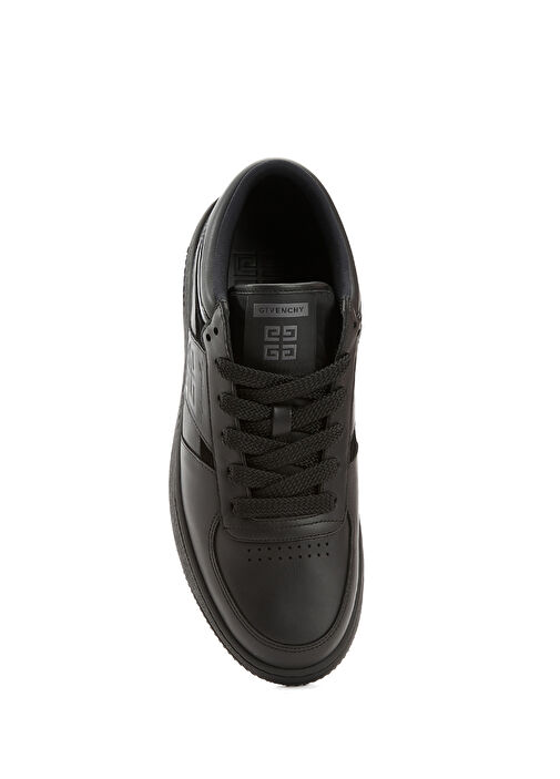 Siyah Erkek Deri Sneaker - Görsel 5