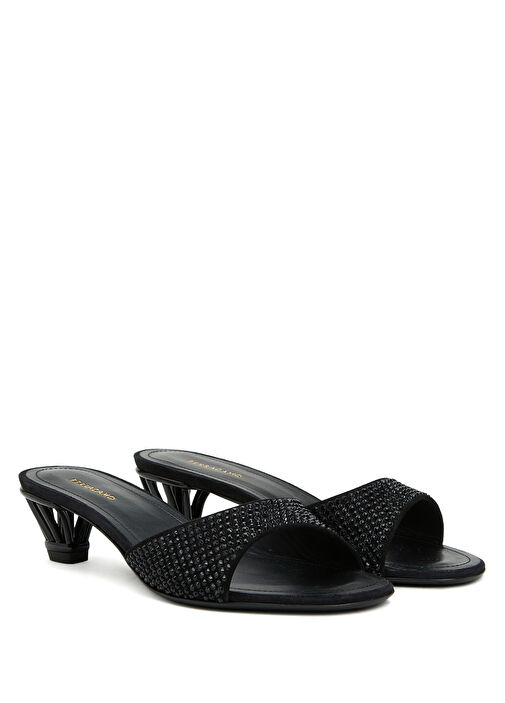 Siyah Kadın Deri Terlik - Görsel 3