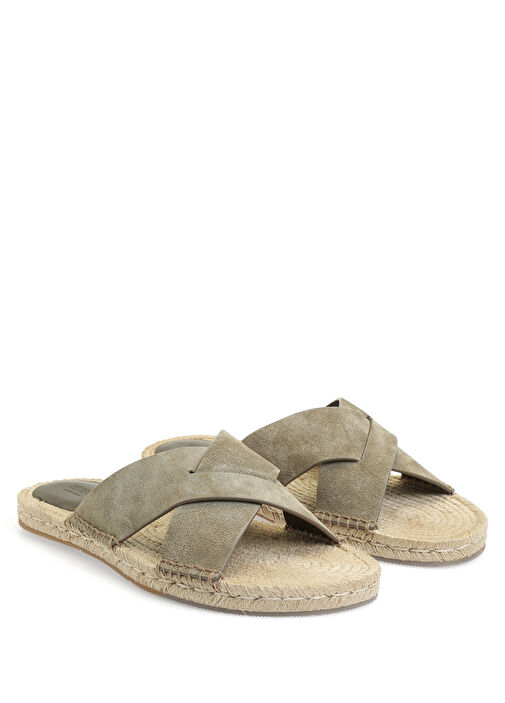 Yeşil Erkek Deri Sandalet - Görsel 3