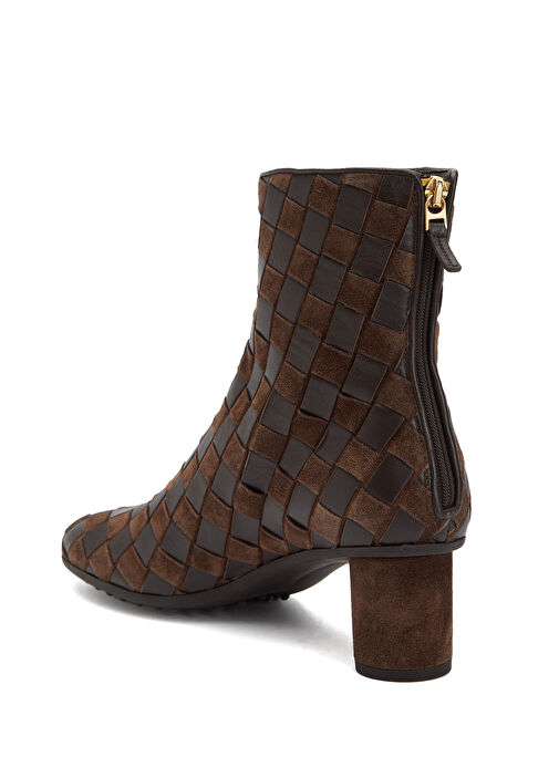 Kahverengi Kadın Deri Bot - Görsel 4