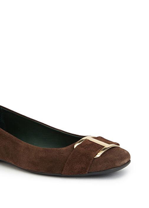 Kahverengi Tokalı Deri Babet - Görsel 7