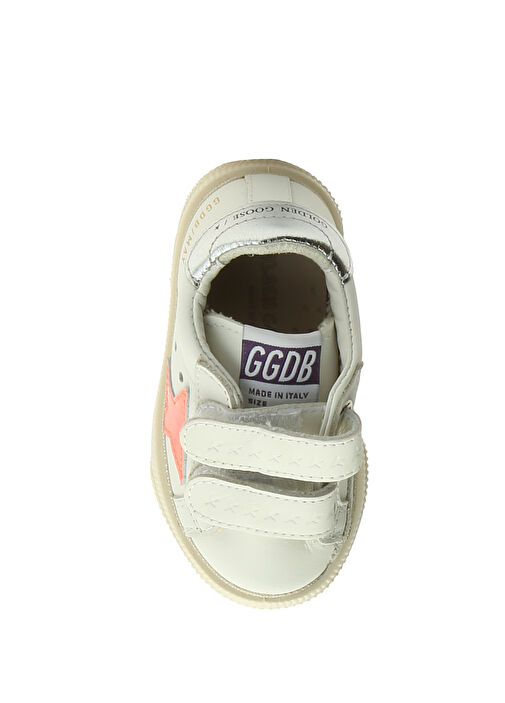 May Beyaz Unisex Çocuk Deri Sneaker - Görsel 4