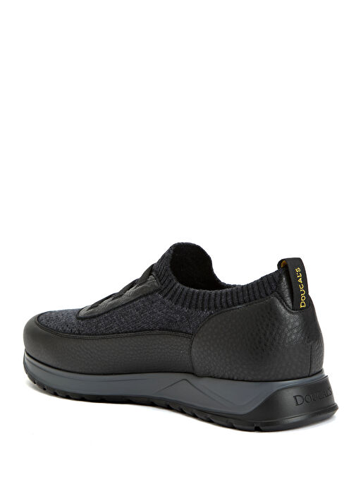 Siyah Erkek Deri Sneaker - Görsel 4