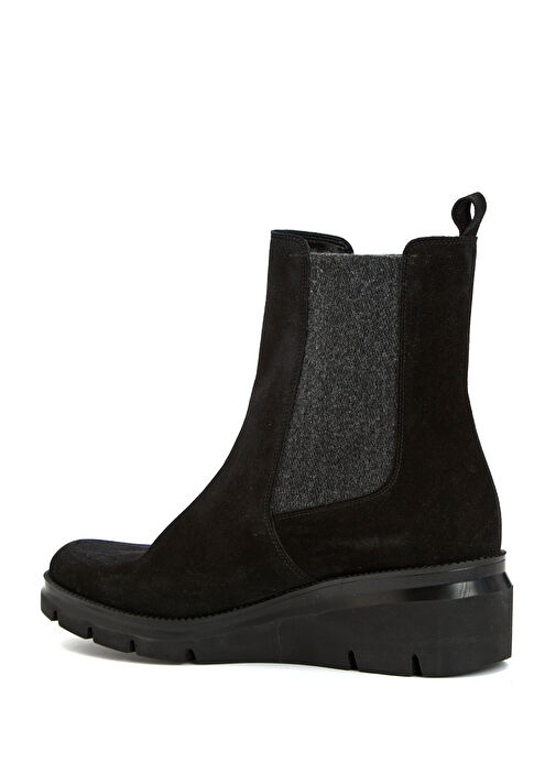 Siyah Lastikli Kadın Deri Bot - Görsel 4