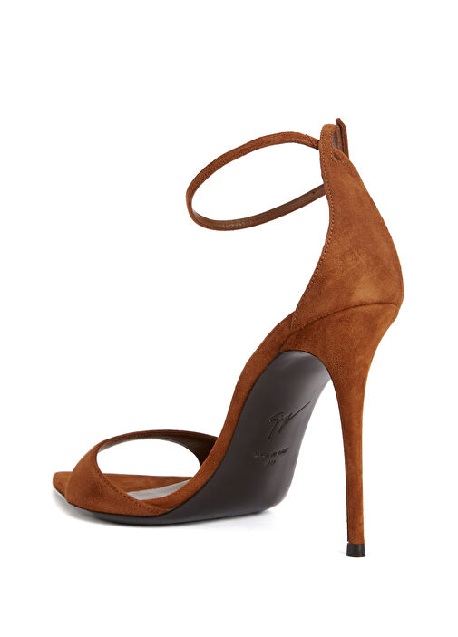 Kahverengi Kadın Deri Sandalet - Görsel 4