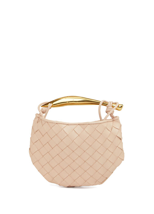 Bottega Veneta Gold Kadın Mini Sardine Kadın Deri Omuz Çantası