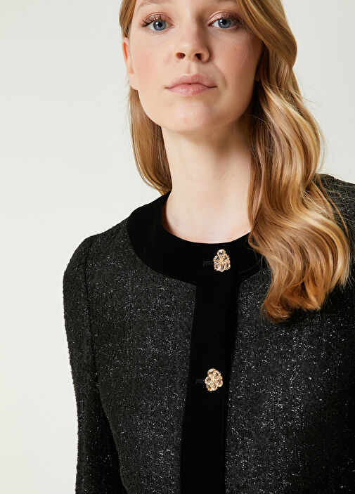Beymen Club - Black Glitter Tweed Jacket