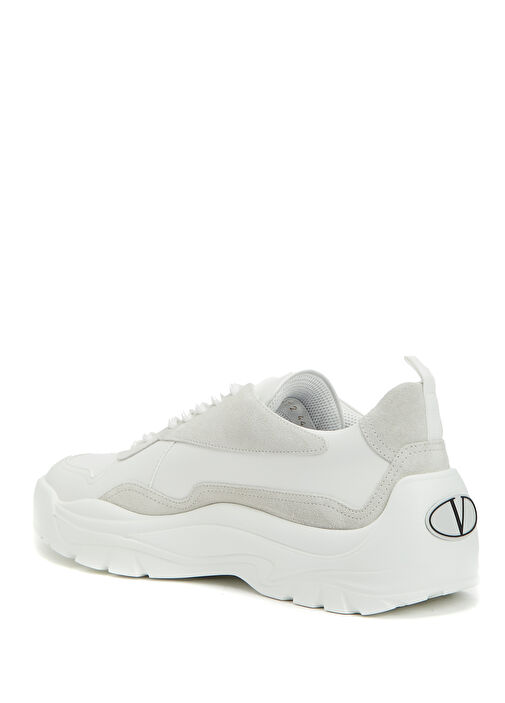 Beyaz Erkek Deri Sneaker - Görsel 4